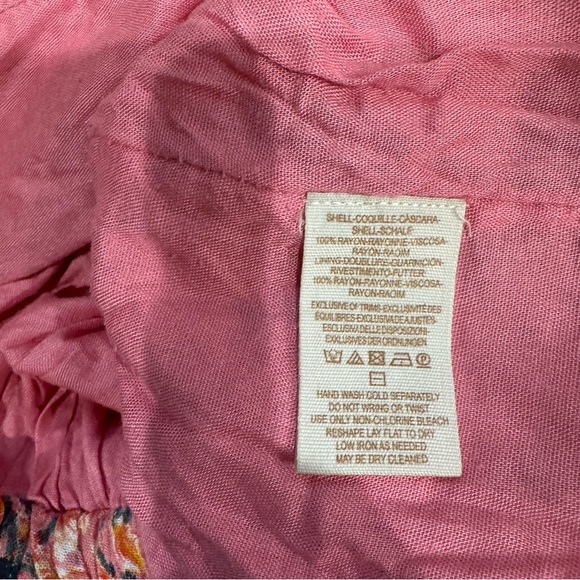 Free People Washed Ashore Mini Dress Size Medium Pink Lined Flowy Floral Dress - Picture 13 of 16